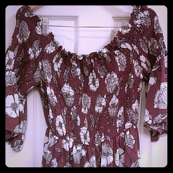 Boho On or Off Shoulder Dress - Picture 1 of 5